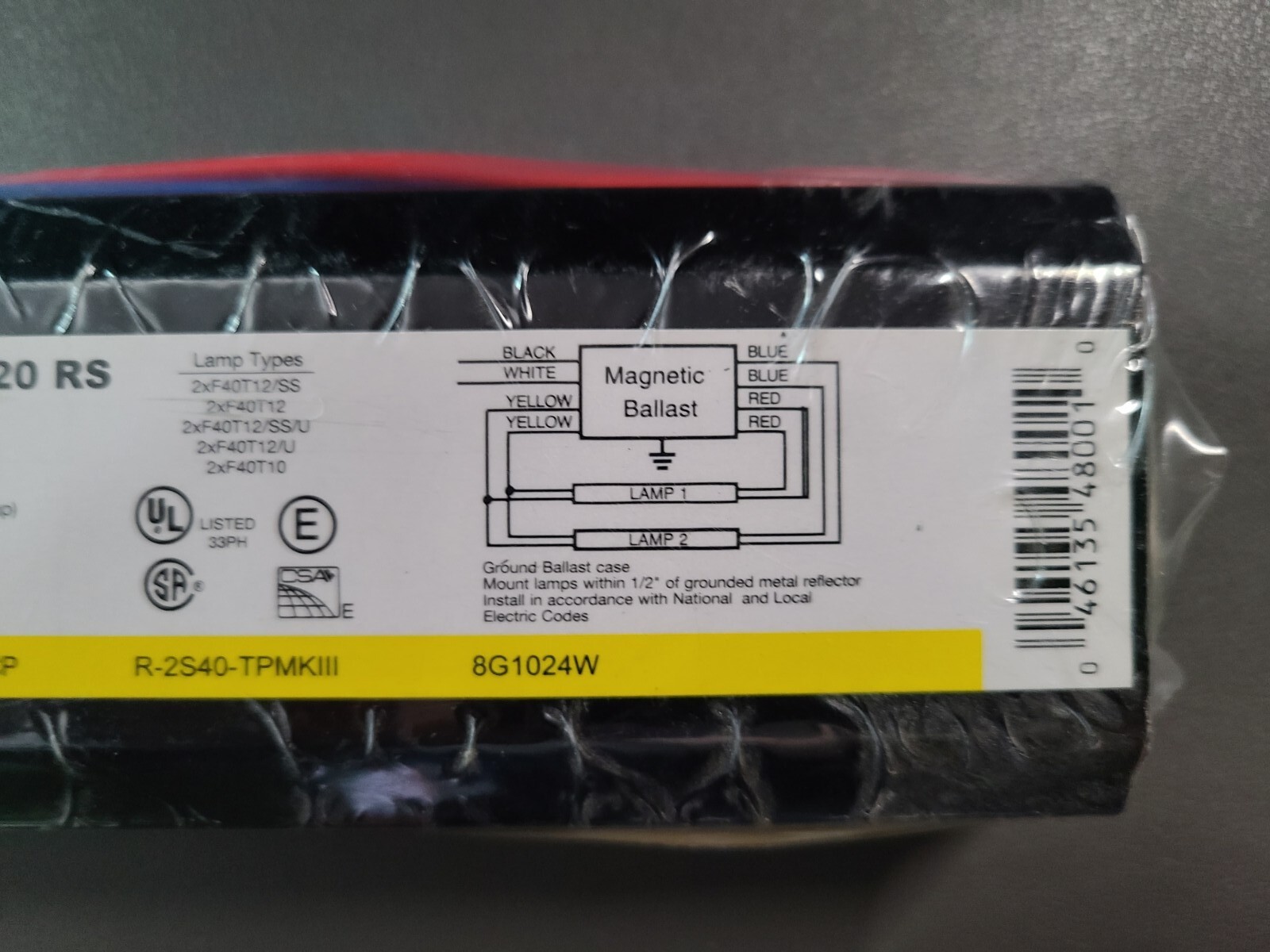 Sylvania MB2x40/120 RS 120V Ballast for two 4 ft F34/F40 T12 FLUR bulbs eBay