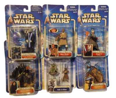 STAR WARS MACE, YODA & CHIAN, LOTT DOD, BARRISS OFFEE, AAYLA, SHAAK TI SET (J9)