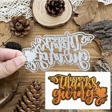 DDeehs Happy Thanksgiving Metal Die Cuts,Merry Christmas Thanksgiving Day Cut...