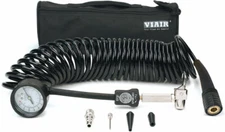 Viair 5-in-1 Inflator/Deflator Braided Coil Hose With 60 PSI Gauge