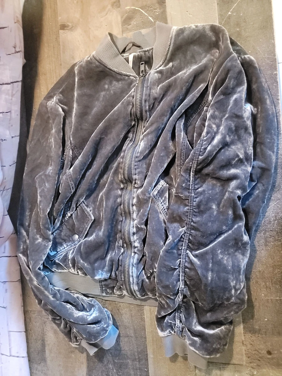 Free people velvet bomber jacket sale