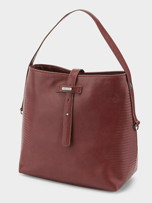 Volcom Line Bucket Handtasche bark brown rotbraun NEUWARE Lederfrei SALE