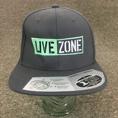 LIVE ZONE Cap Hat Snap Back 110 ONE TEN FlexFit Tech Mens Gray One Size
