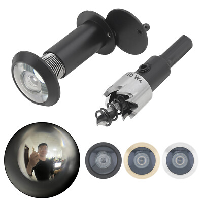 200° Solid Brass Front Door Viewer Security Peephole Set for 1.33'' to 2.3'' Doors