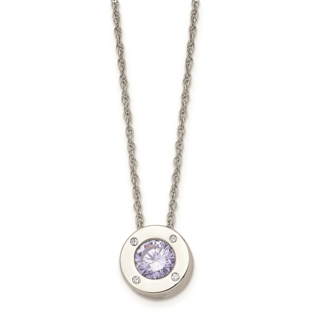 Ожерелье из полированного чешского камня June Birthstone из нержавеющей стали 7490₽