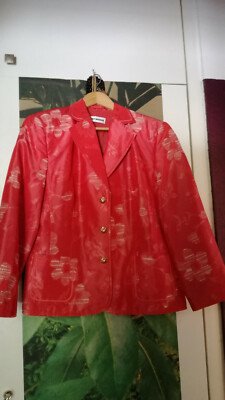 Jacke Sommer Gerry Weber rot Blazer Edel 42 44  absolut neuwertig  strahlend XL
