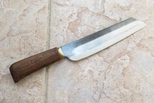 Crude - Asian Nakiri Utility Knife, 7 inch, Carbon Steel, Handmade