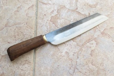 Crude - Asian Nakiri Utility Knife, 7 inch, Carbon Steel, Handmade