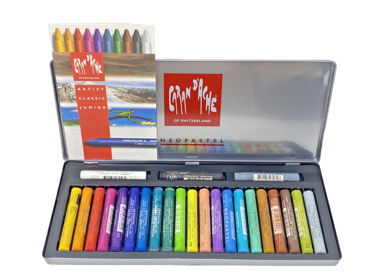 未使用　CARAN D'ACHE NEOPASTEL 24色セット Caran d'Ache of Switzerland Neopastel Oil Pastels - Set of