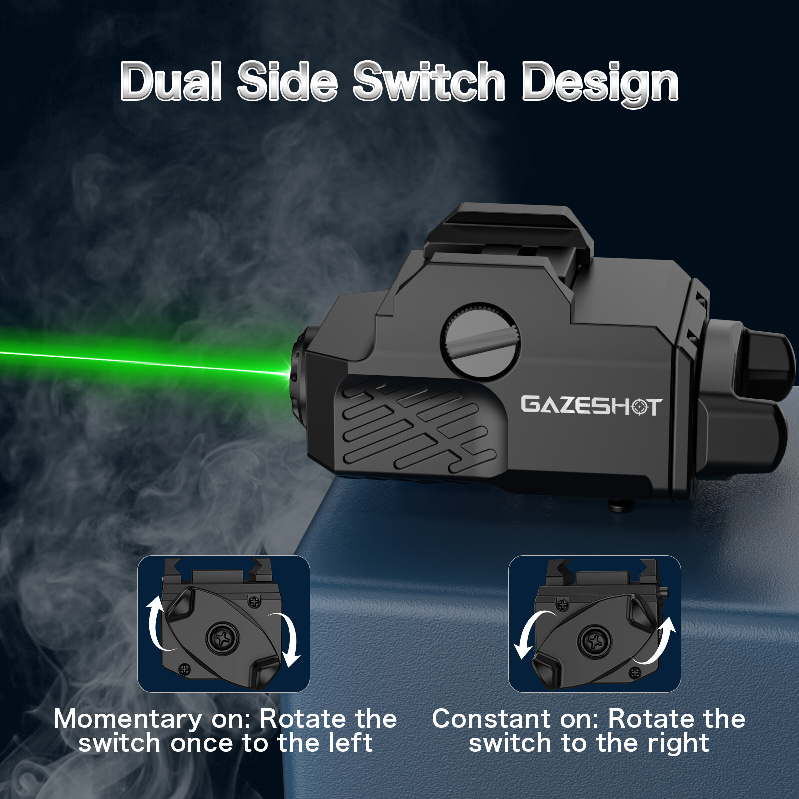 Green/Red/Blue Pistol Laser Sight Beam for Glock Handgun Picatinny Rail