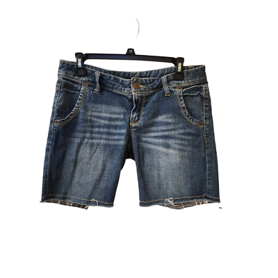 Earl Jeans Bermuda Midi Jean Shorts Size 28 Super Low Rise y2k