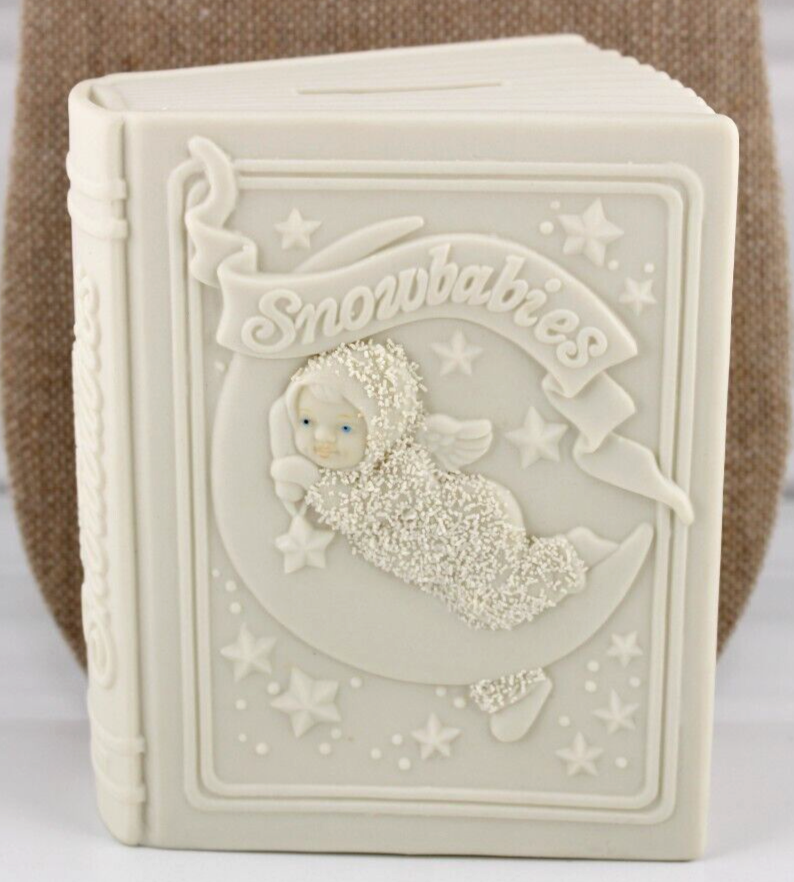 DEPT 56 SNOWBABIES PORCELAIN BISQUE COIN BANK PENNIES FROM HEAVEN VINTAGE 1994