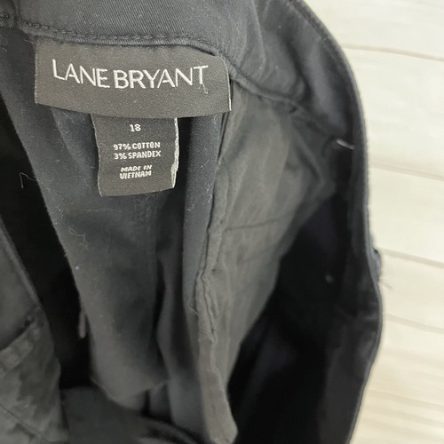 Lane Bryant Shorts Womens Size 18 Black Bermuda High Rise Casual - Picture 8 of 13
