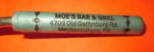 VTG MOE'S BAR & GRILL PUB METAL PLASTIC BOTTLE CAN SODA OPENER MSCHANICSBURG PA