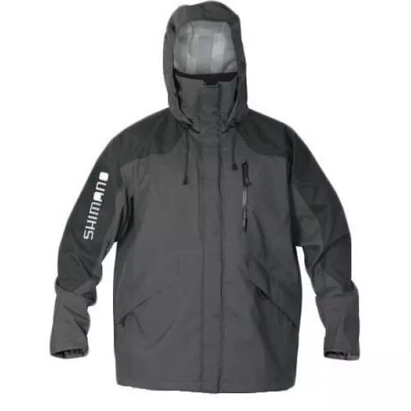 Shimano Fishing Dryfender 3T Waterproof Rain Jacket - charcoal. MRSP $250