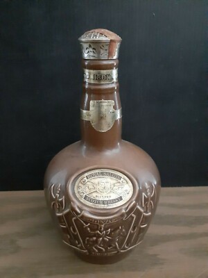 Brown Royal Salute Chivas 21 Years Old Scotch Whisky Spode Bottle (empty)