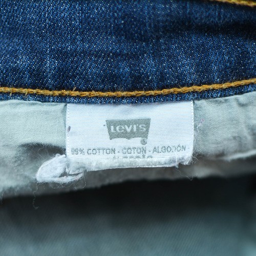 Levi's 505 Men's Jeans Classic Straight Leg Dark Wash Blue Raw Denim Pants - Picture 8 of 10