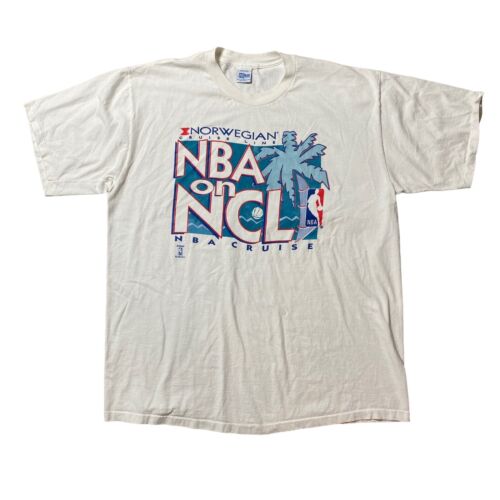 Vintage NBA on NCL Norwegian Cruise Line Salem Sportswear T-Shirt PROMO Sz XL - 第 1/8 張圖片