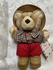 Furskins Plush 7" Teddy Bears Wendy's 1986 Boone Furskin NEW NOP