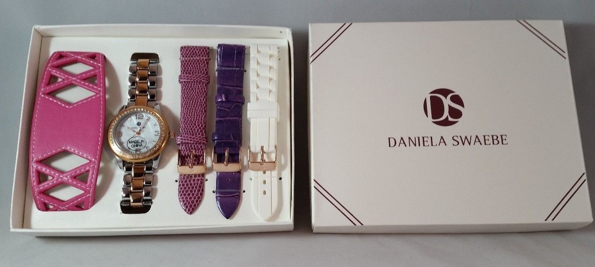 Daniela Swaebe Watch Set Womens Rose Gold Silver Tone  display picture 3