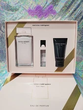 Narciso Rodriguez For Her 3.3oz + 0.33oz Eau De Parfum EDP+ Lotion 3 Pc Gift Set