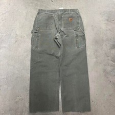 Vintage Y2K olive green distressed carhartt carpenter pants