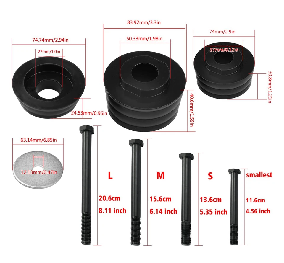 Body Cab Mount Bushing Kit For 08-16 Ford F250 F350 Super Duty 2WD 4WD KF04060BK - Image 3 of 4