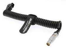 6 Pin Female to Anton D Tap Coiled Twist Power Cable for Red Epic Scarlet Camera
