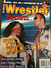 The Wrestler Magazine February 2000 Rock Goldberg Jericho Sabu Harlem Heat Sid