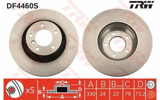 TRW Bremsscheiben Vorne 2er Set - Voll Bremsscheiben Für Nissan Qashqai, Juke