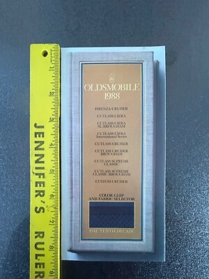 Vintage 1988 '88 Olds Oldsmobile Color Chip Fabric Selector Brochure All Models 