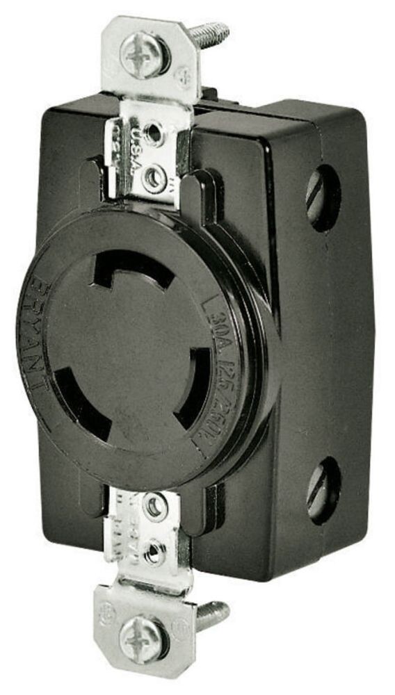 Bryant Electric 3330, 125/250 VAC, 30A, 3Pole, 3Wire, Locking