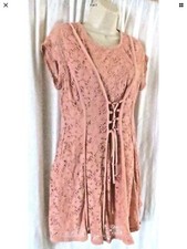 Ladies Xhilaration Dress Lace Overlay Dusty Pink Size XS NWT Sweet
