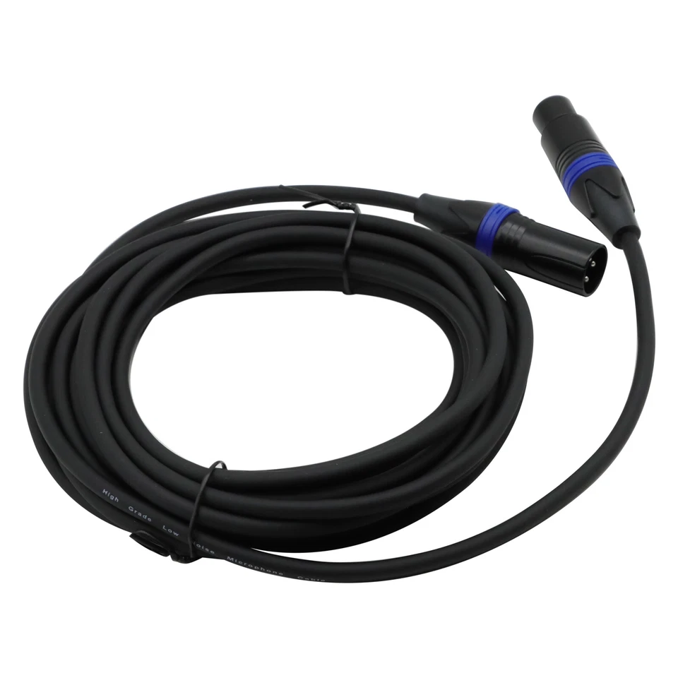 2x 25ft Coded 3-Pin Profession Light DMX Cable Male to Female Locking XLR End - Image 3 of 4