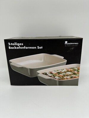 2-teiliges Backofenformen Set 18,4x12,2x5cm MasterPRO By Stefano Zarella Neu