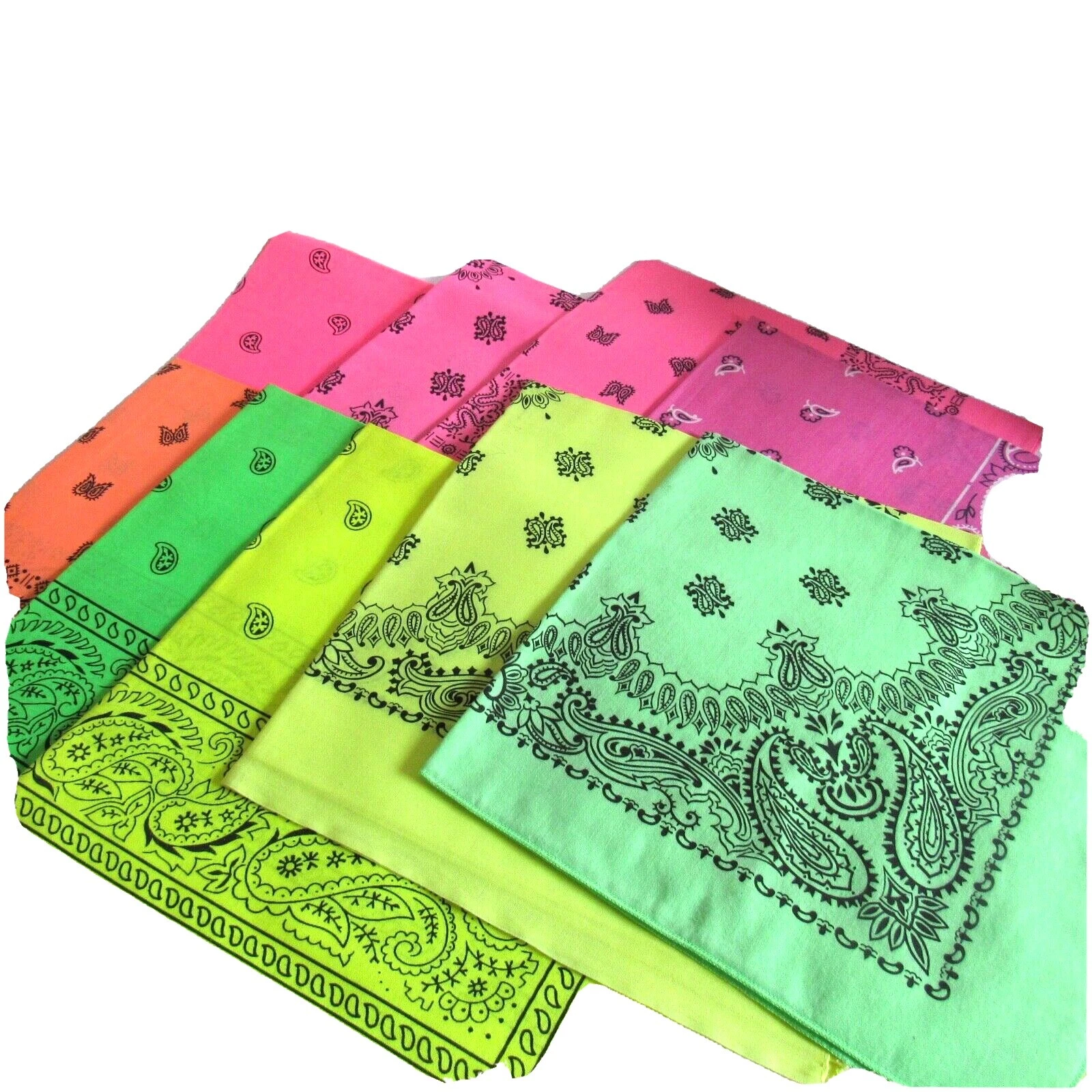 Mezcla de algodón Paisley Pañuelos vintage Plain & Solid