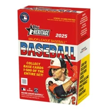 2025 TOPPS HERITAGE VALUE/BLASTER BOX (64 cards) MLB BASEBALL Brand New Sealed