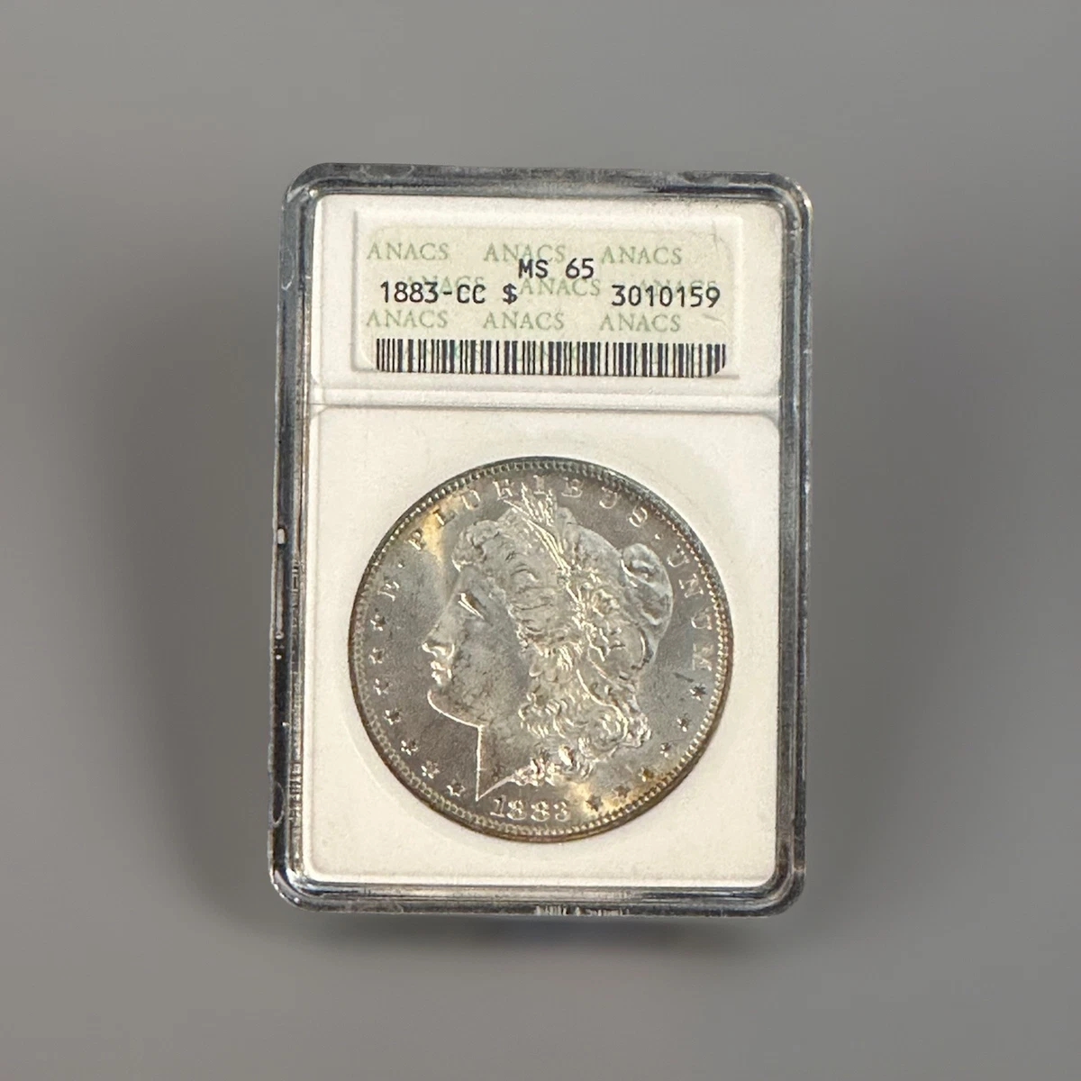 Grade MS 65 ANACS 1883 Year Morgan US Dollars (1878-1921) for sale