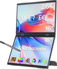 16 Inch QLED Touchscreen Portable Dual Monitor 2560x1600 Laptop Screen Extender
