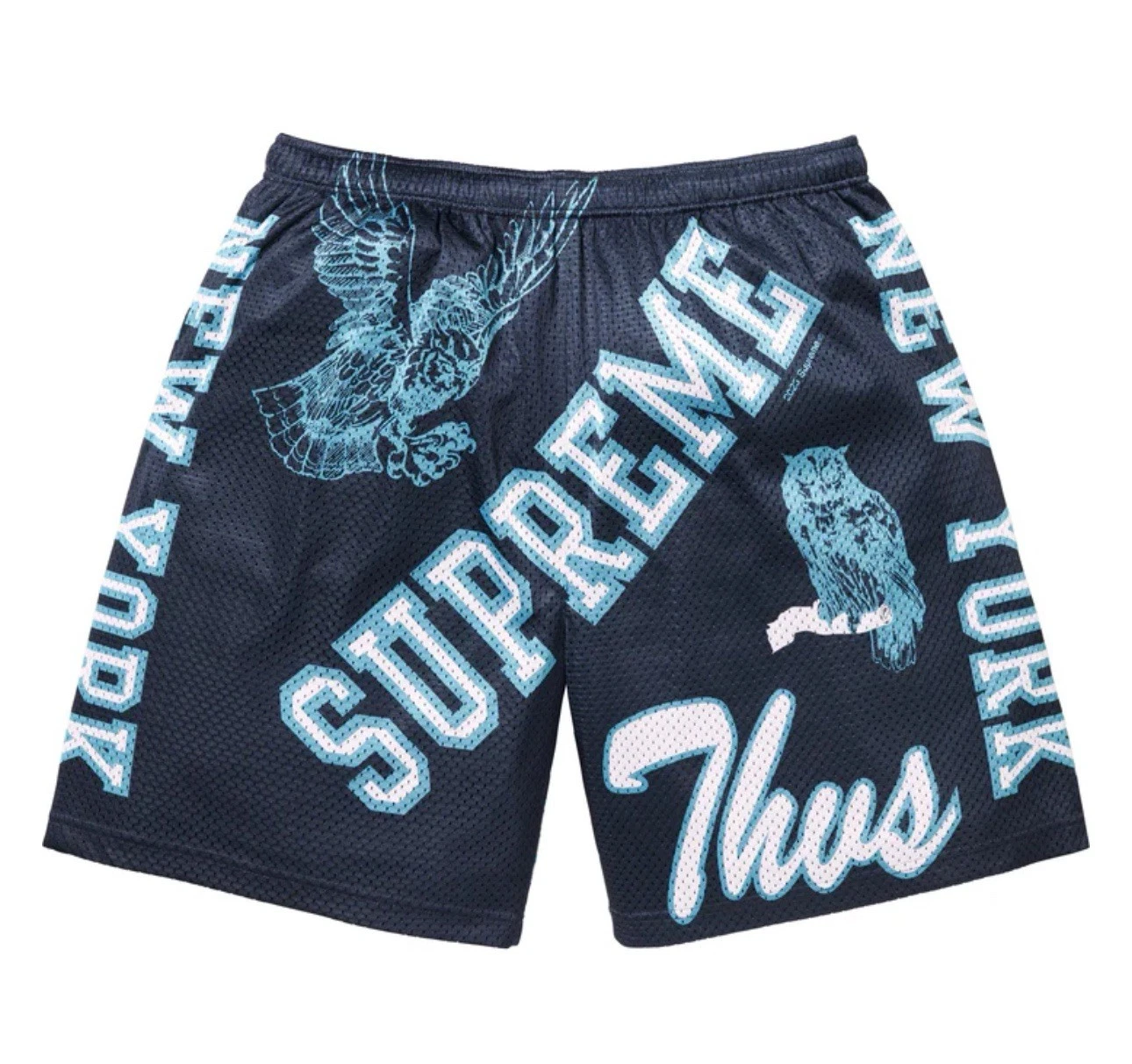 Short maille Supreme Varsity bleu marine (taille S) commande confirmée ✅