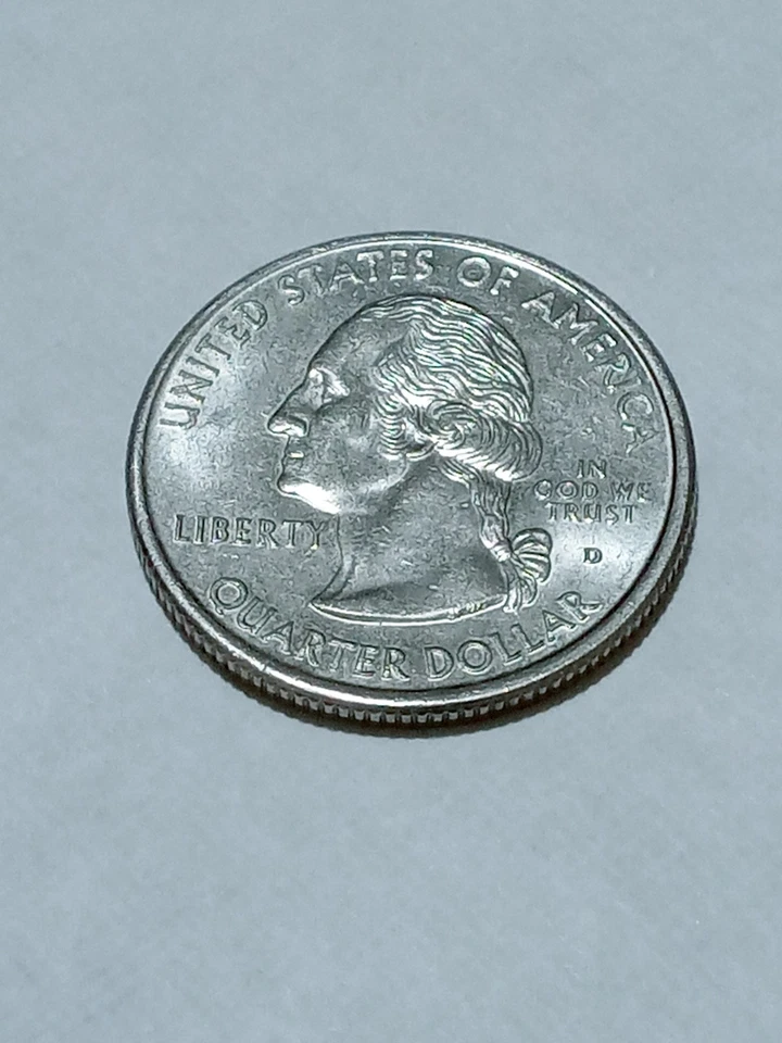 1999-D New Jersey state quarter with off center planchet error - Image 2 of 4