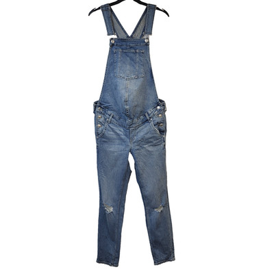 H&M Umstandslatzhose Denim Skinny Leg blau Stretch Damen S 8-10 W32 L28