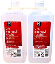 Member's Mark 91 Isopropyl Alcohol 2 x 32 Fl Oz EXP 06/2028
