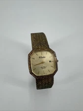 Vintage Lucien Piccard Dufonte Gold Tone Men's Dress Watch. UNTESTED FOR PARTS