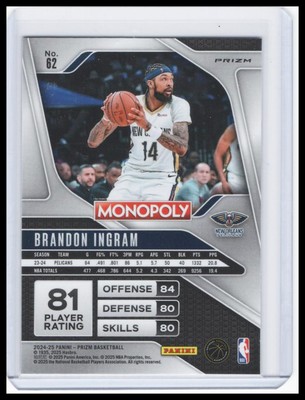 その他 Panini Studio Brandon Ingram 2024-25 Panini Noir Icon Edition Brandon Ingram 06/49 New