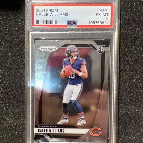 🔥2024 Panini Prizm 301 Caleb Williams Rookie PSA 6