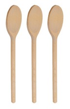14 Inch Long Wooden Spoons for Cooking - Oval Wood Mixing Spoons for Baking, .