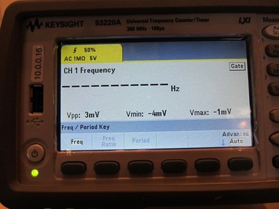 Keysight 53220A RF Universal Frequency Counter with 6 GHZ Option 106 Channel 3
