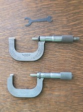 (2) Starrett 1-2" Micrometers w/Locking - No. 213 w/Ratchet Stop & No. 217-C   
