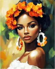 KEYIFA Paint by Numbers Kits for Adults, Stunning Woman Paint by Number, DIY Oil